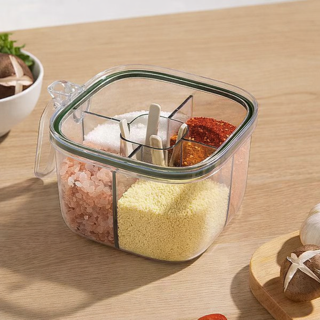 4-Compartment Spice Storage Box