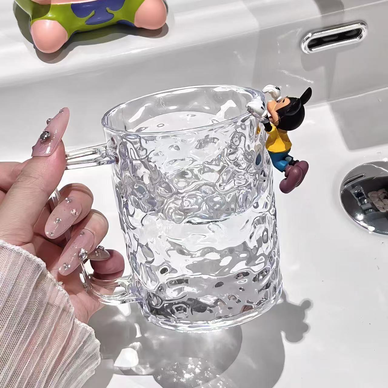 Textured Glass Mug