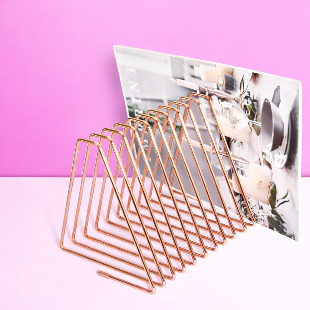 Metal Book Holder Desk Organizer