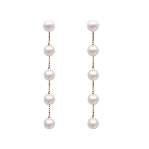 New Trend Simulated Pearl White Round Pearl Earrings