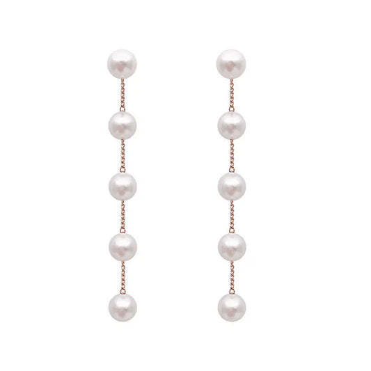New Trend Simulated Pearl White Round Pearl Earrings